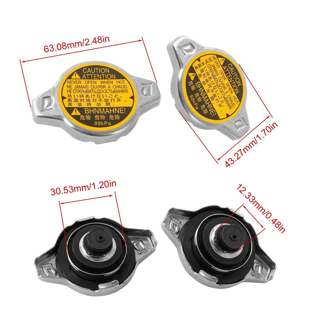 Radiator Caps | Stainless Steel Reservoir Seal Cap | Durable Auto Repair Parts |