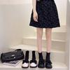 Elastic French Socks Boots Women's Bow Short Boots Small Leather Shoes Spring and Autumn Black Martin Boots Women's Splicing New Models