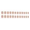 24 Pcs Sweet and Cool Leopard Print Gradual Change French Pearl Blue Diamond Fashion Girl Versatile Flash Manicure Patch Diamond 24 Pieces