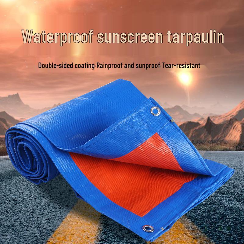 Thickened Waterproof Outdoor Tarpaulin: Rainproof, Windproof, Heat-Insulating Shade Cloth