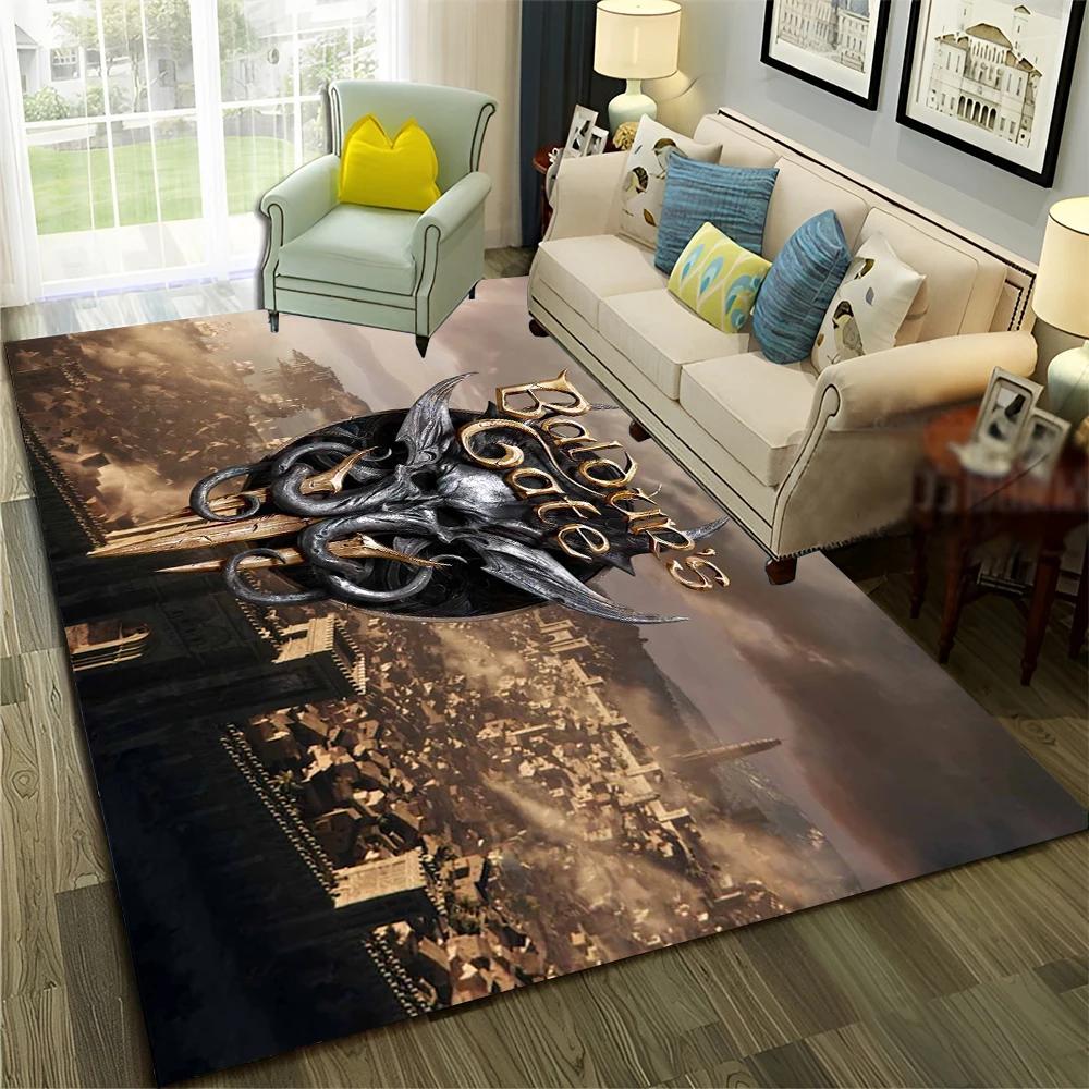 Baldur Gate3 Game Gamer Cartoon 3D Carpet Rug for Home Living Room Bedroom Sofa Doormat Decor,Child Area Rug Non-slip Floor Mat