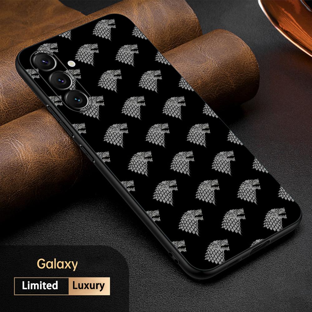 

Game thron-es cool logo pattern Phone Case For Samsung Galaxy S26 S25 S24 S23 S22 S21 Plus Ultra Note20 Soft Black Galaxy S23
