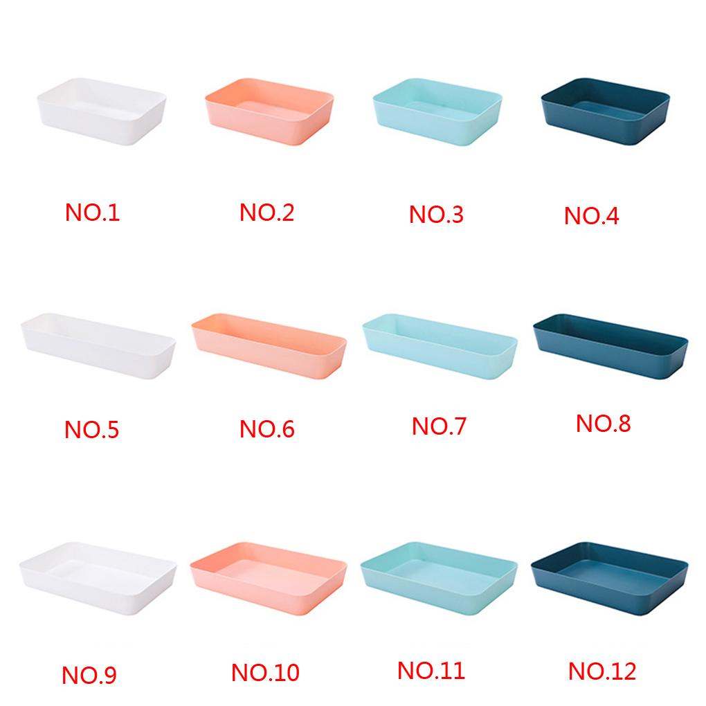 Drawer Separated Storage Box Kitchen Tableware Small Box Rectangular Plastic Desktop Cosmetics Organizer