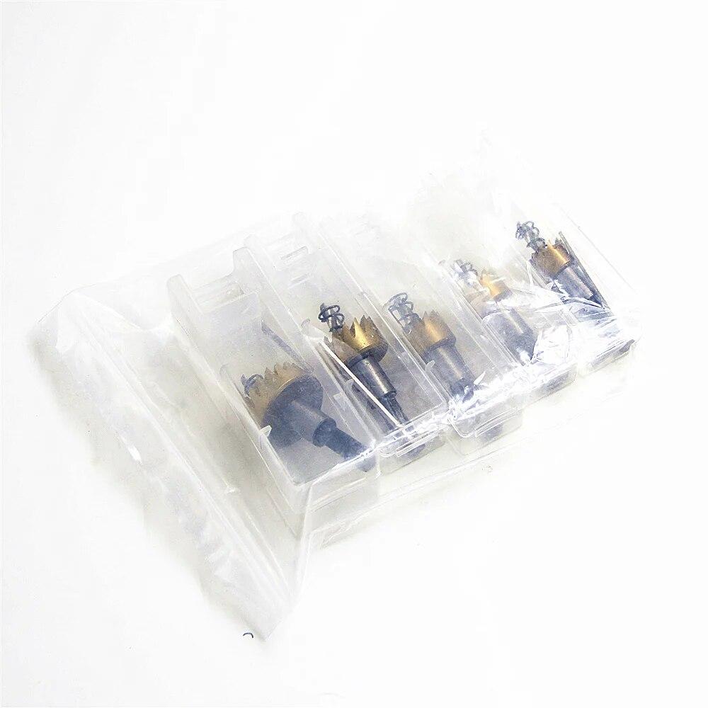 

Набор из 5 титановых зубчатых открывалок для отверстий, золотых алюминиевых пластин, сверл для железной пластины, 16–30 мм