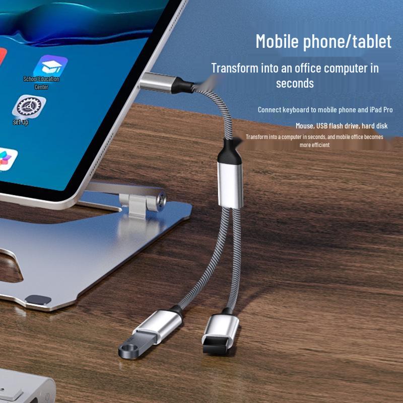 Type-C Portable USB Hub: Docking Station, Flash Drive, Mouse Extension, Cord Splitter, Multi-Port Expander.