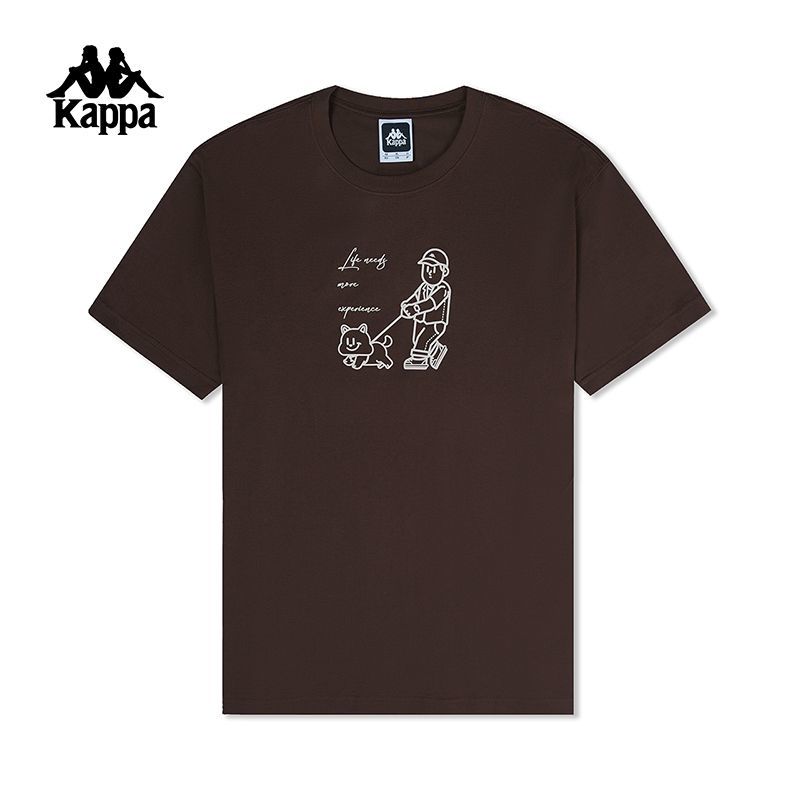 Kappa Back-to-back Short Sleeved Men's Round Neck T-shirt Casual Half Sleeved Sports Top