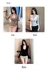 Women’s Deep V Slim Fit Long Sleeve Top - Sexy Brushed Base Layer T-shirt