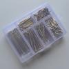 Small Hanging Nails Set for Wall Hanging, 300 Gold Tone Round Head Iron Nails in 6 Lengths with Storage Case for Daily Home Projects