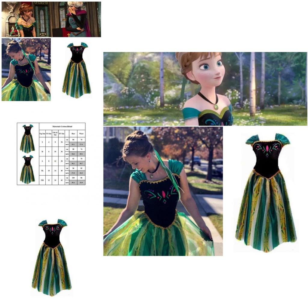 Frozen Adult Princess Dress Anna Holiday Costume Performance Dress Anna Princess Dress