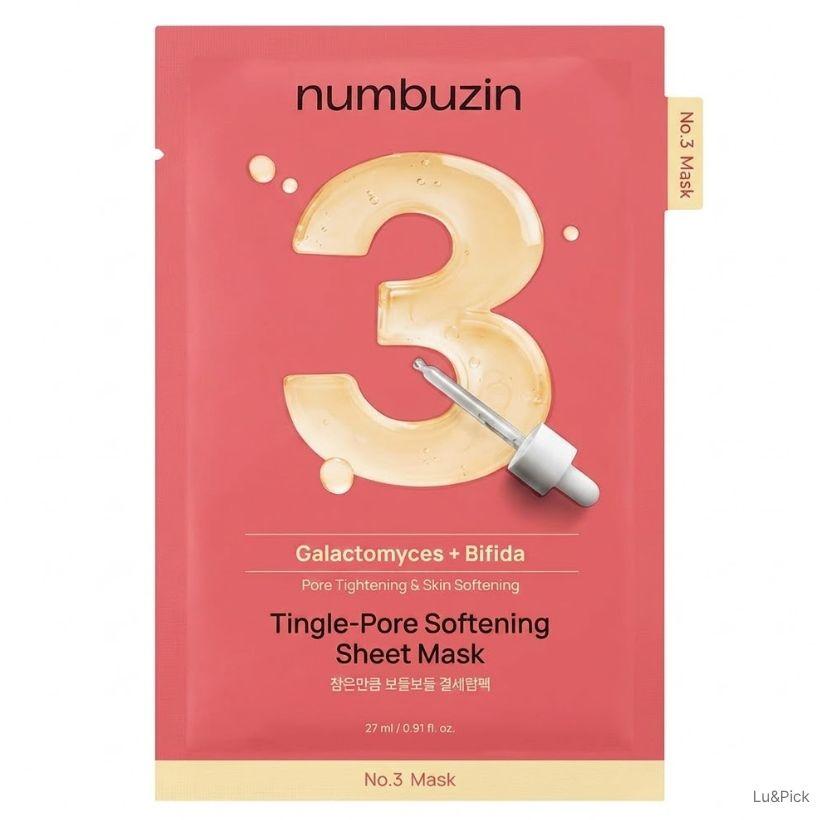 numbuzin No.3 Tingle-Pore Softening Serum Mask 10 Sheets (+Free gift)