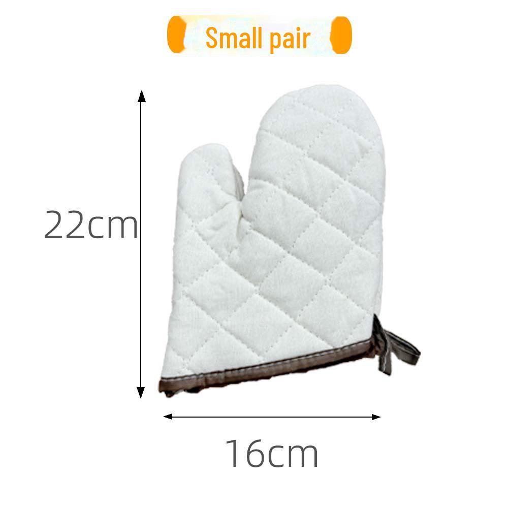Extended Heat-Resistant Cotton Oven Gloves - Thickened for Kitchen, Microwave, Baking, and Anti-Scalding Protection