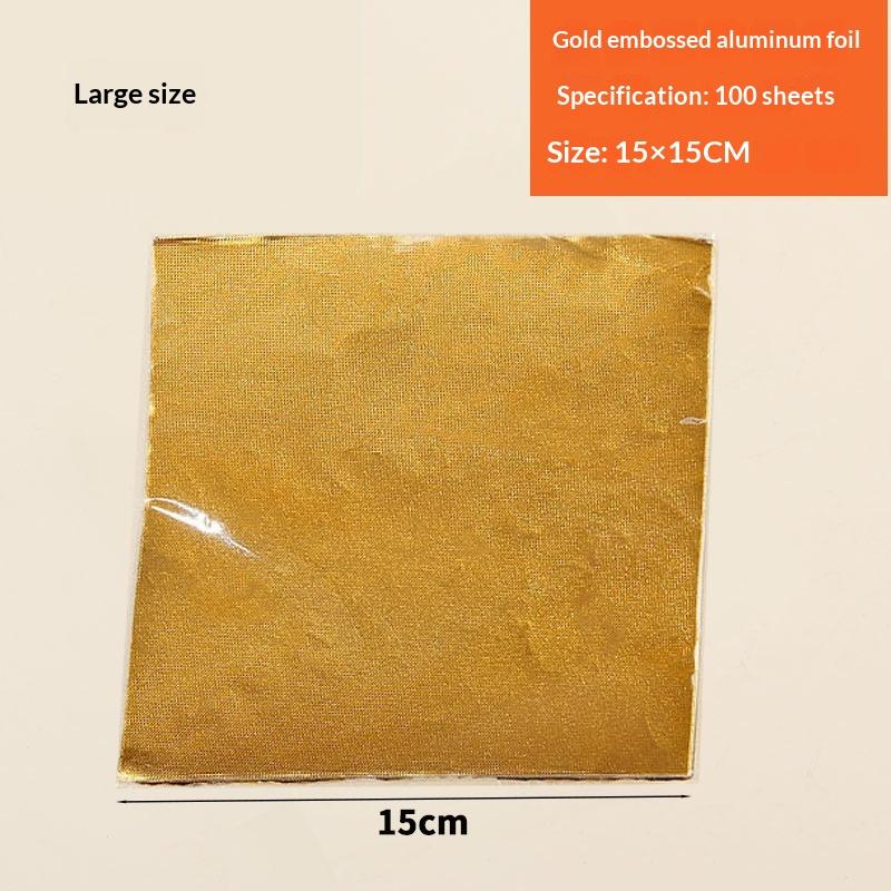 100 Sheets Gold Foil Candy Wrappers Square Gilded Aluminum Foil Paper Chocolate Wrappers Diy Decorations
