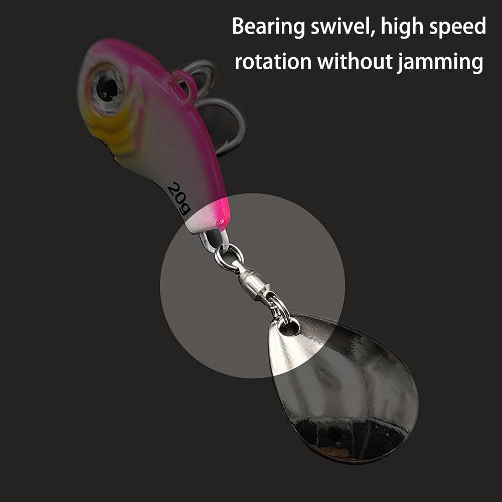 Metal Vib Fishing Lures With Spinner Blade Super Long Casting Fake Baits For Freshwater Saltwater