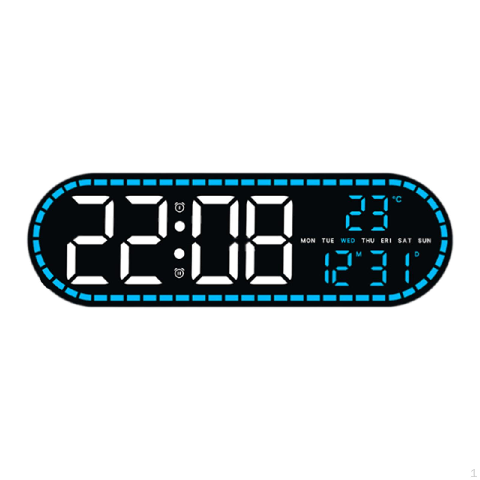 

Decorative Digital Alarm Clock for Home, Practical, with Date, Time And Weekly Temperature Display, Blue Light