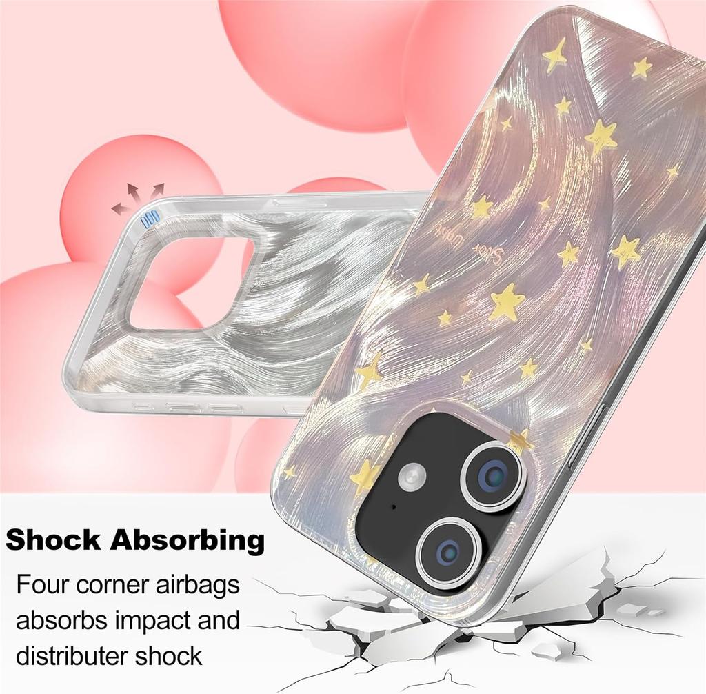 Suitable for 6.1-inch iPhone12/12Pro flash star ultra-thin anti-drop hard case women's