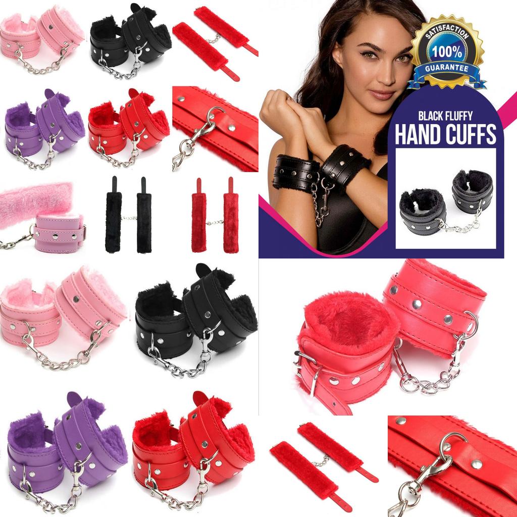Luxury Pu Plush Sex Handcuff Bundle For Couples Waterproof And Adjustable