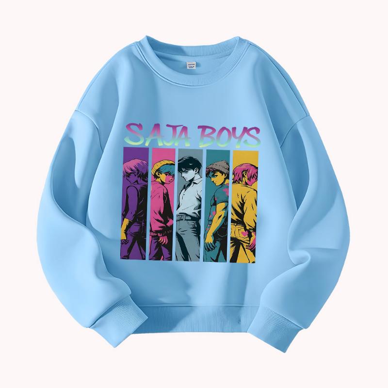 

Saja Boys Graphic Print Crewneck Sweatshirt Men s Fashion Casual Long Sleeve Pullover Streetwear Top 160