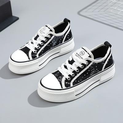 New Style New Shoes Women's Spring And Summer Casual Women's Shoes Thick-soled Increased Breathable Pattern All-match Shoes