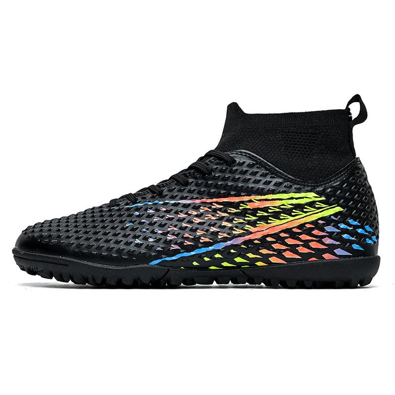 Popular New Youth Football Shoes Men's High-top Long Broken Nails Student Professional Training Shoes Jinjiang Shoes