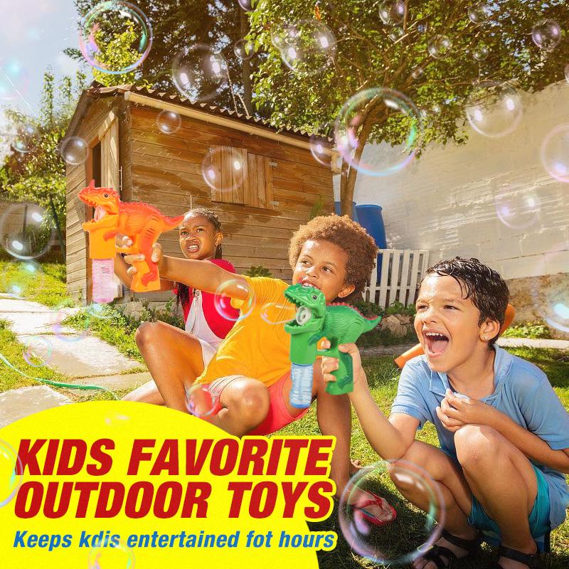 Light-Up Dino Bubble Gun Bubble Machine Dinosaur Bubble Blower Summer Wedding Gift Birthday Party Favors Bubbles for Kids