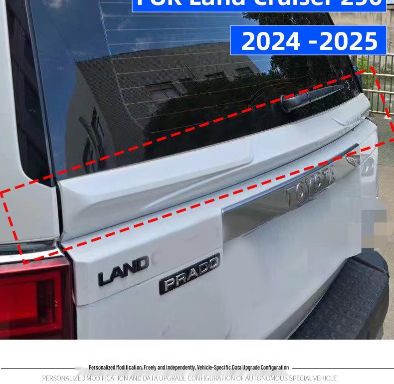2024 Prado LC250 Zadní spoiler a střední křídlo Úprava bez vrtání