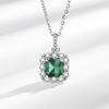 Emerald Small Sugar Zirconia Necklace Earrings Ring Female Bride Wedding Set Decorations