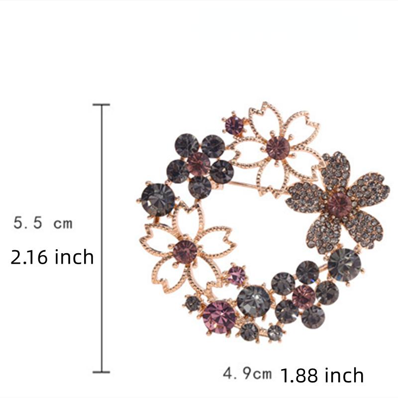 Creative Luxury Flower Brooch Jewelry for Women Men Elegant Rhinestone Exquisite Corsage Badges Classic Brooches Pins