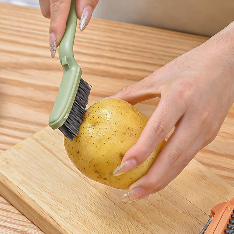 All-in-One Fruit and Vegetable Peeler with Cleaning Scrubber for Kitchens