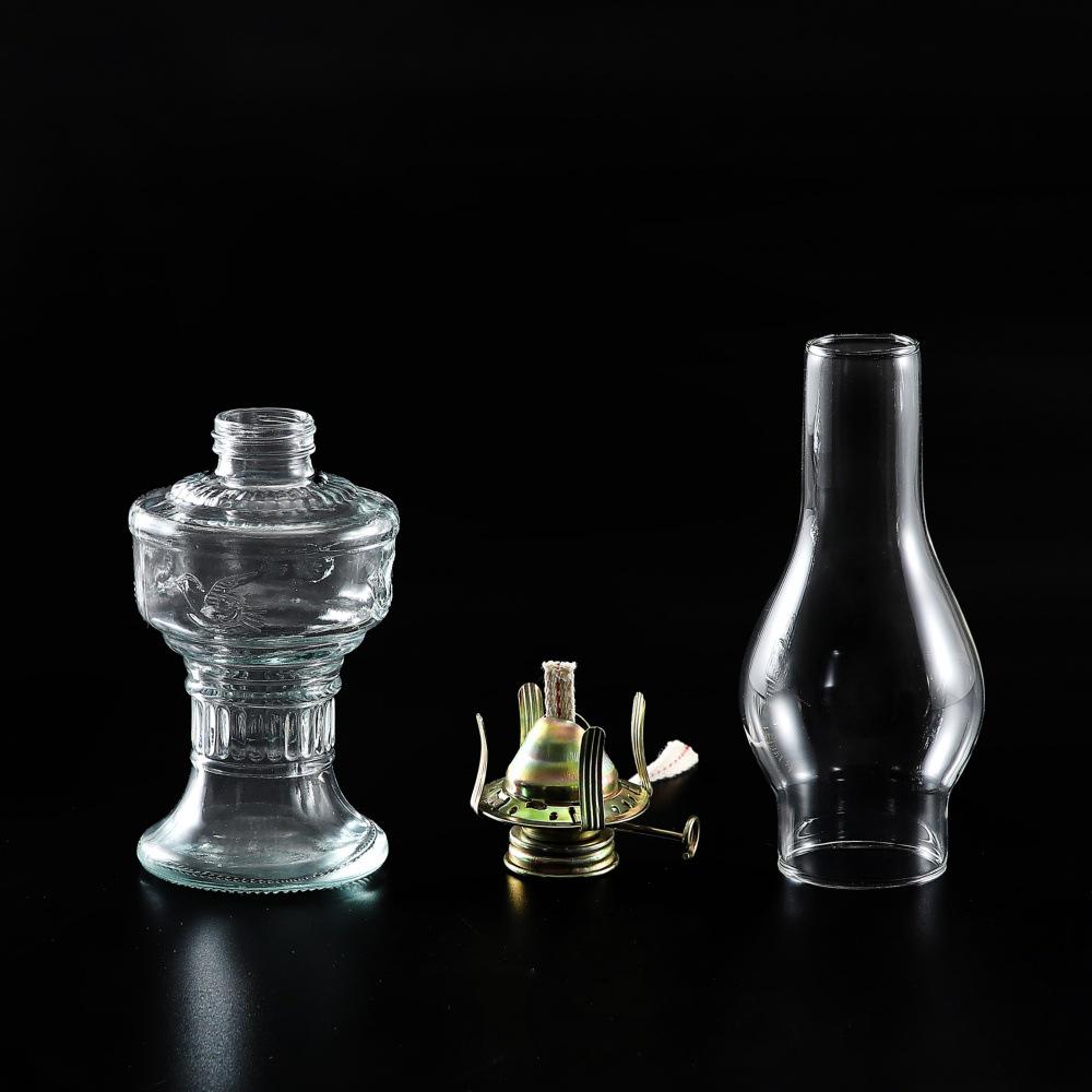 Vintage Glass Kerosene Camping Lantern - Everburning Decorative Atmosphere Lamp.