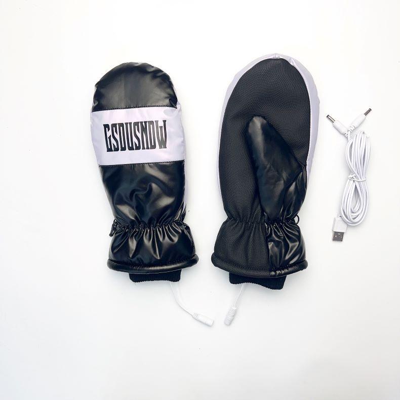 USB Elektrisch Beheizte Ski-Fäustlinge Outdoor-Sportarten Wasserdicht, Winddicht und Warm Hochwertiges Gewebe Plus Samt und Verdickung