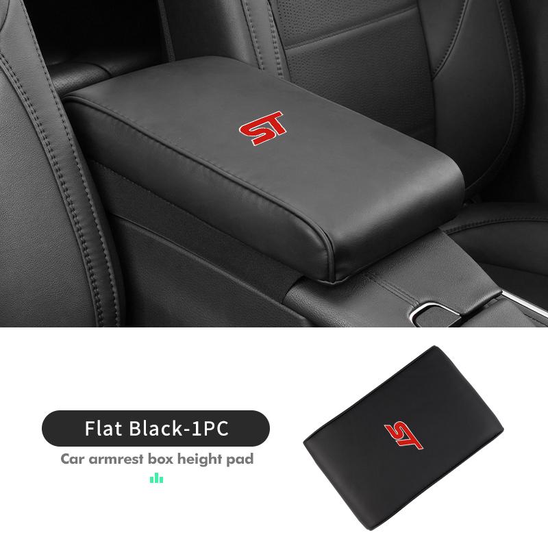 For Ford Car Armrest Box Height Increasing Pad Protective Cover Fiesta Fusion Kuga Ranger Edge Mk7 Mk5 Mk8 Mk4 Mk6