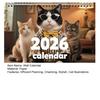 2026 Katzen Wandkalender JAN 2026 - DEZ 2026 Lustiger Monatsplaner mit Katzenkalender 12