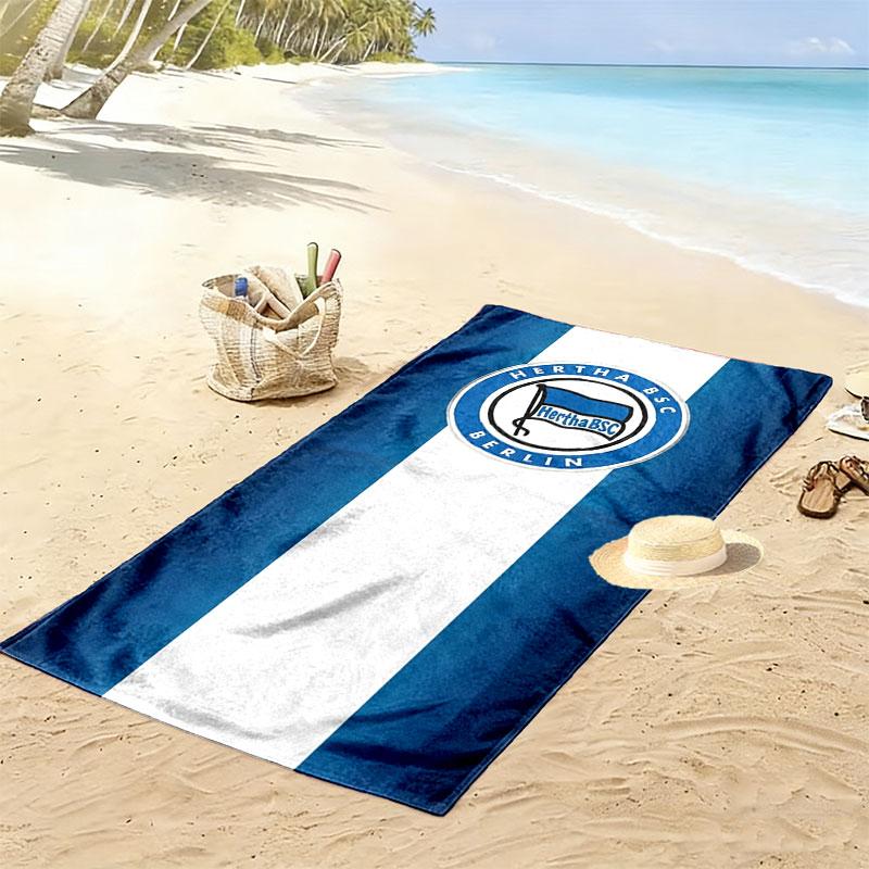 Hertha BSC Print Strandtuch, Großes Weiches Schnelltrocknendes Handtuch für Strand Camping Schwimmen