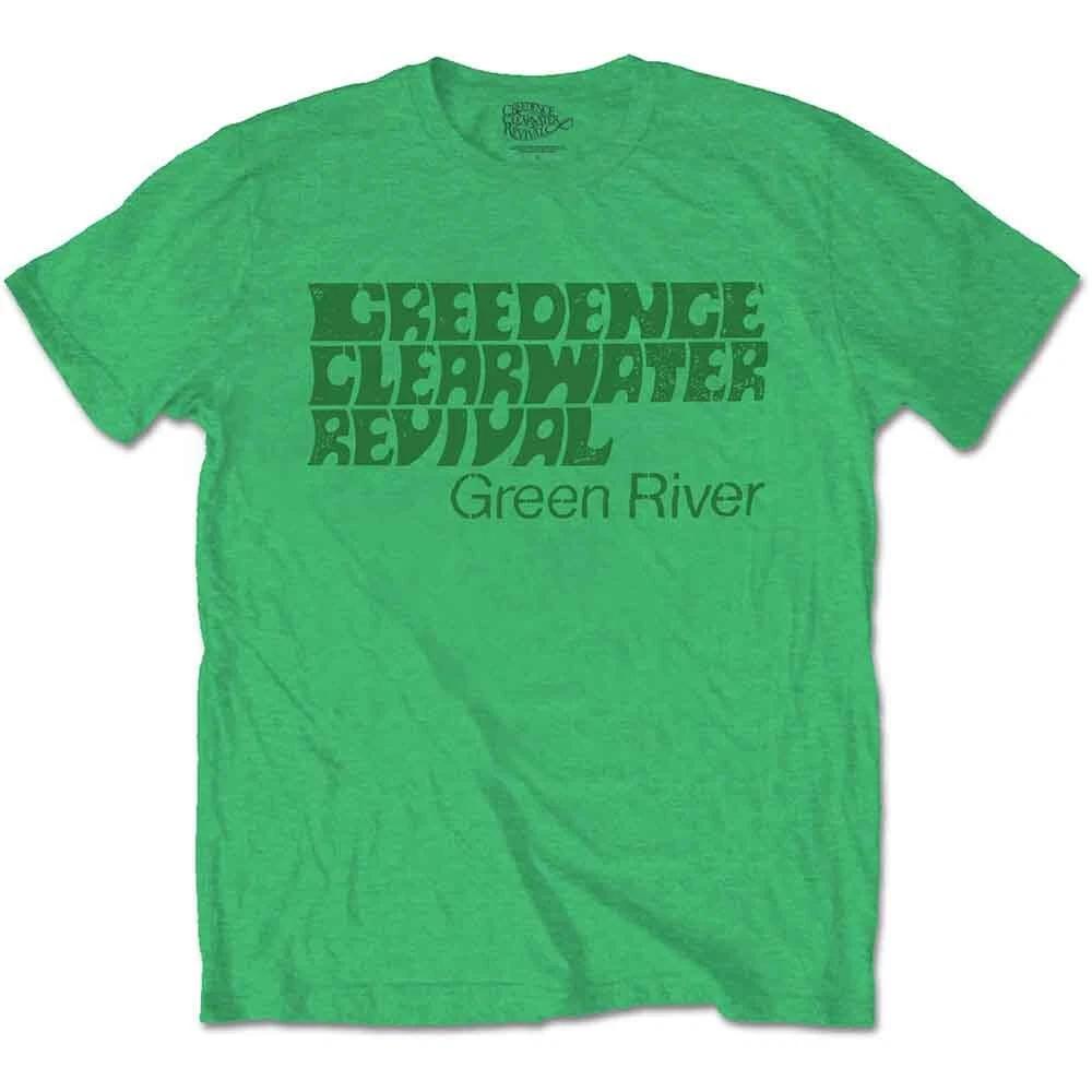 Creedence Clearwater Revival Mens Tshirt -S- Green River Green L