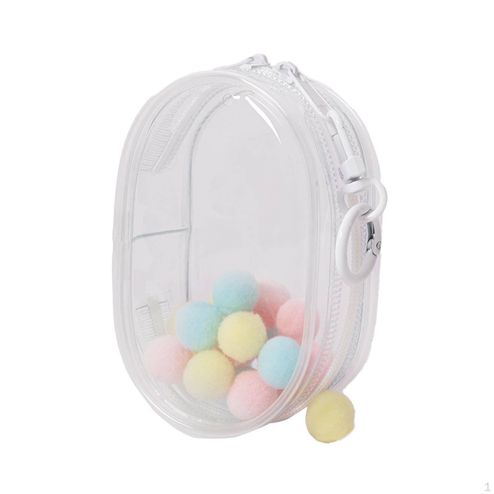 

Прозрачная сумка-органайзер для хранения кукол, чехол для мини-фигурки, крошечный мешочек, для улицы Pink