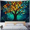 Tree of Life Tapestry Wall Hanging Room Decoration Aesthetics Yoga Mat Starry Sky Landscape Home Mural Decoration Altar Cloth