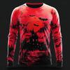 Men Long Sleeve T‑Shirt Rainbow Sugar Skull Mandala Galaxy Print Crew Neck Day Of The Dead Street Tops