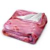 Pink Dna Strand With Red Blood Cells Science Warm Soft Blanket Office Plush Throw Blanket Chair Flannel Bedspread Sofa Bed Cover