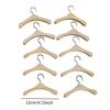 10 Dolls Wooden Hangers Metal Hooks Clothes Organizer for Uncle