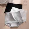 Women's Spring and Autumn Pure Cotton 10A Antibacterial Extended Crotch No Trace Mid Waist Flat Angle Briefs