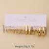 European and American Style C-shaped Butterfly Chain Earrings - 6 Pair Set, Women's Light Luxury Fashion.