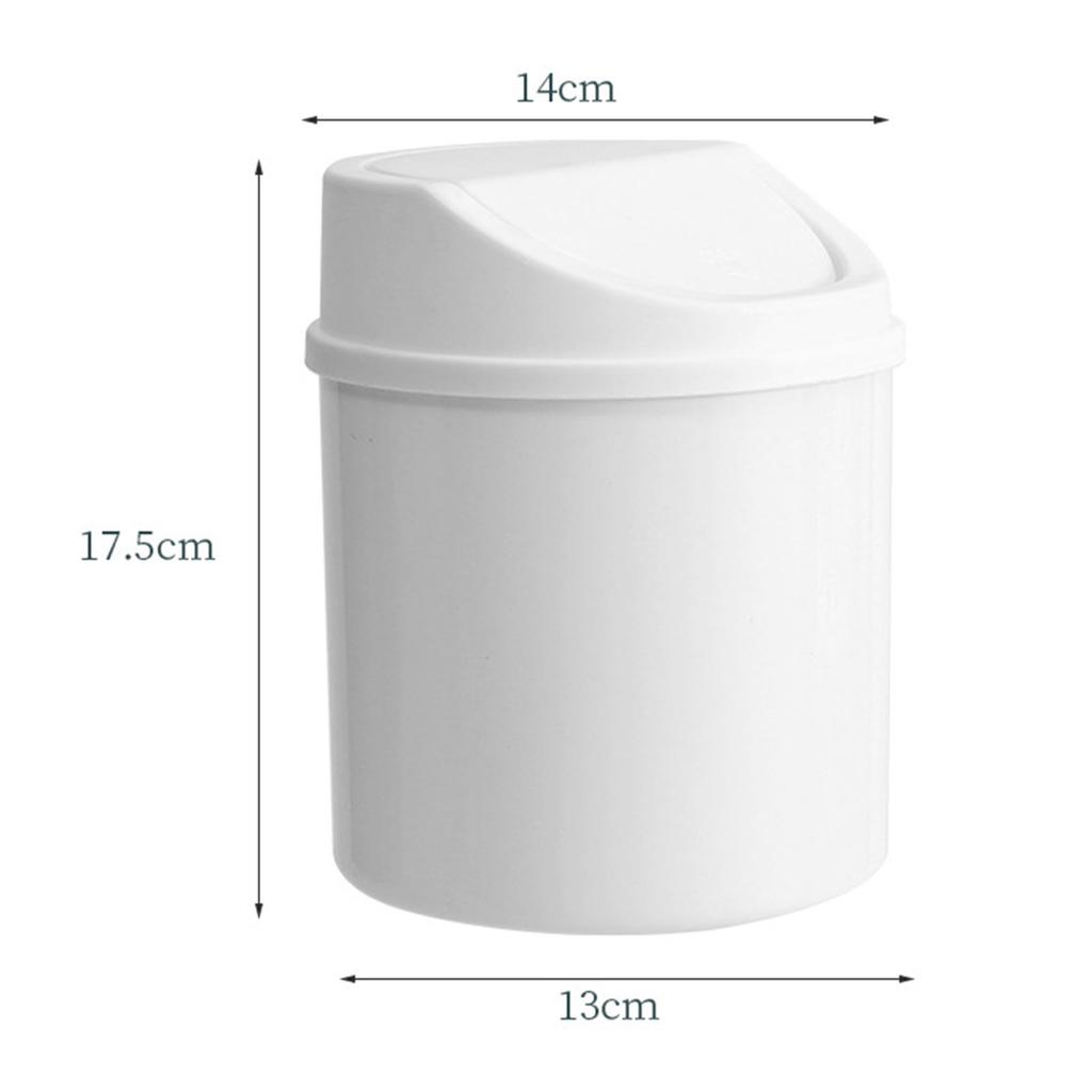 Desktop Plastic Trash Can   Cover Multifunctional Tiny Garbage Bin with Lid for Living Room Decor