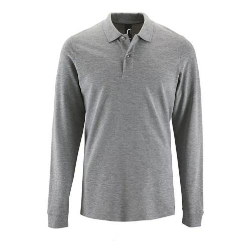 

SOLS Mens Perfect Melange Pique Long-Sleeved Polo Shirt S