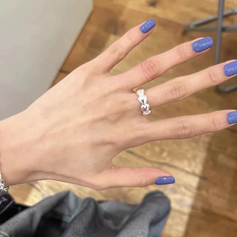 Retro S925 Sterlingsilber Bandring - Damen Anlaufbeständig, Luxuriös, Vielseitiger Offener Ring für den Zeigefinger