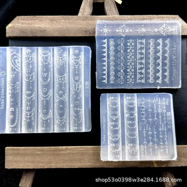 Clay Figurine Lace Silicone Mold for Nail Art and Resin Crafting