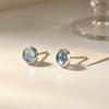 Xiaomi 925 Sterling Silver Vintage Earrings For Women Trendy Vintage Blue Ston Earring Jewelry Prevent Allergy Party Accessories
