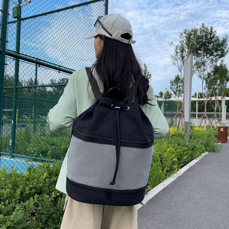 Ultra-light anti-splashing drawstring bundle mouth bag backpack women's new sports cycling backpack outdoor travel big bag tide