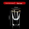 Shangqi Fuji Berg Goldrand Kugelkopf Glas Tassen Set