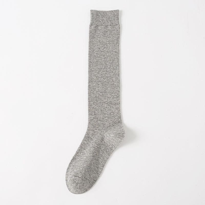 JK Style Over-the-Knee Calf Socks - Women's Autumn Winter Cotton Sweat-Absorbent Slimming Micro-Pressure Long Socks