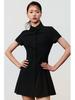 2025 Summer Women's Shirt-Style Commuting Mini Dress - European & American Design, Short-Sleeve.